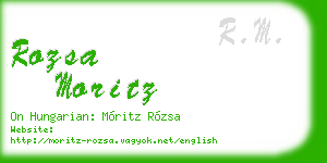 rozsa moritz business card